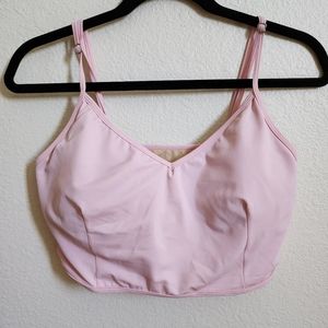 Kortni Jeane V-Crop Pink Swim Top Size XL Extra LARGE